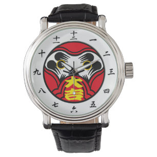 Montre La poupée Daruma apporte "Bonne chance" (大 吉)