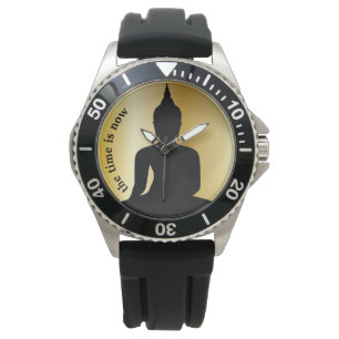 Montre La silhouette de Bouddha assis 'Le temps est maint