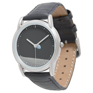 Montre La Terre S'Élève Au-Dessus De L'Horizon Lunaire.