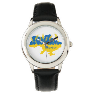Montre La typographie ukrainienne et l'oreille au blé sur