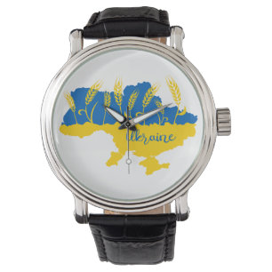 Montre La typographie ukrainienne et l'oreille au blé sur