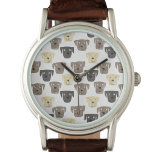 Montre Labrador Retriever Chien Watch<br><div class="desc">Aquarelle peinture de chocolat adorable,  Golden and Black Labrador Retriever chiens,  parfait pour les amoureux des animaux de compagnie,  marcheurs de chiens,  toiletteurs de chiens et vétérinaires.</div>