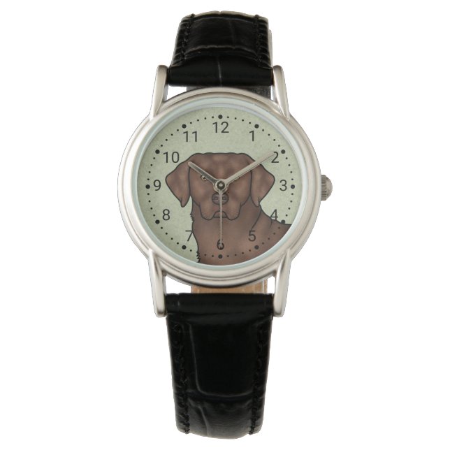 Montre Labrador Retriever Chocolat Labrador Chien Mignon  (devant)