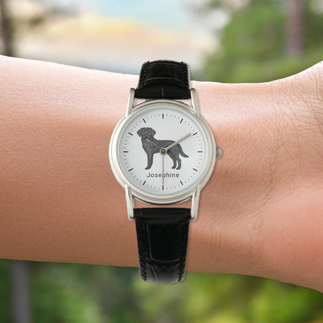 Montre Labrador Retriever noir Chien Lab noir et nom (Créateur téléchargé)