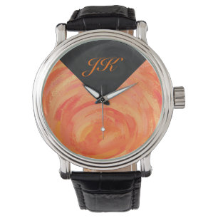 Montre Lac Fire Orange et Monogramme noir