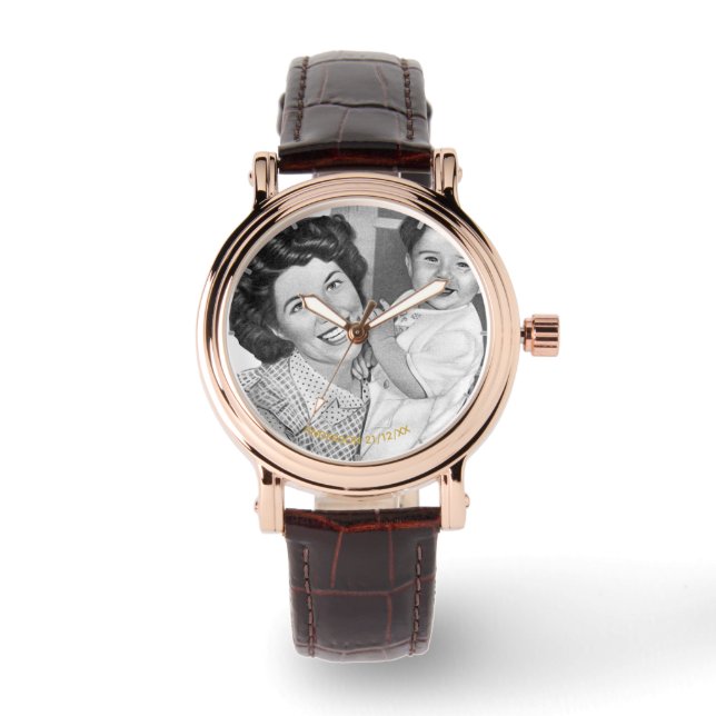 Montre Ladies PHOTO Watch 60th 70th 80th or ANY Birthday (Recto)