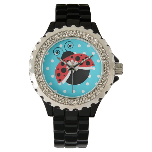Montre Lady Bug Polka Dot Daisy Wrist Watch Ladybug (devant)