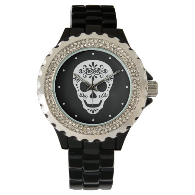 Montre Lady Sugar Skull par Leslie Peppers (devant)
