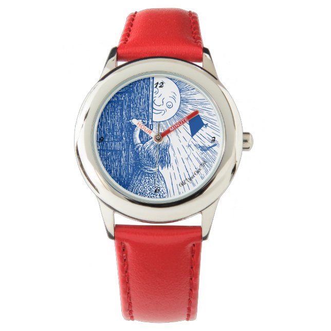 Montre Laissez le soleil briller en rouge (devant)