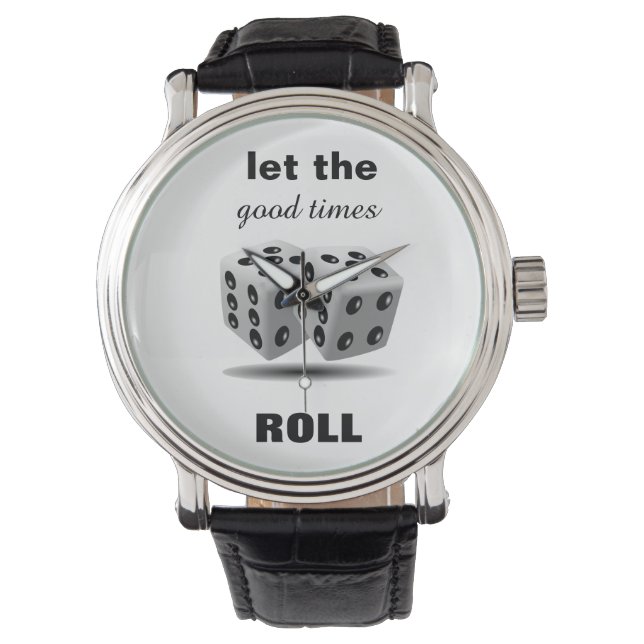 Montre Laissez The Good Times Roll Homme's Leather Watch (devant)