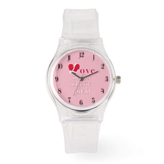 Montre L'amour rend l'Amérique grande (Recto)
