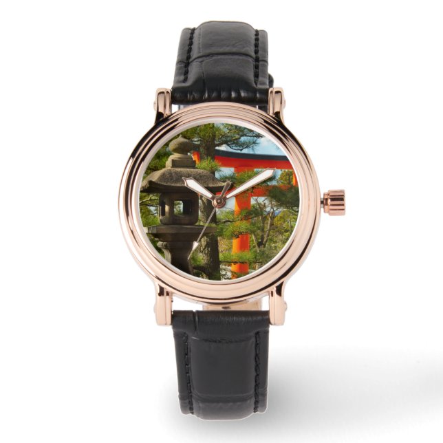 Montre Lanterne en pierre et porte Torii (Recto)