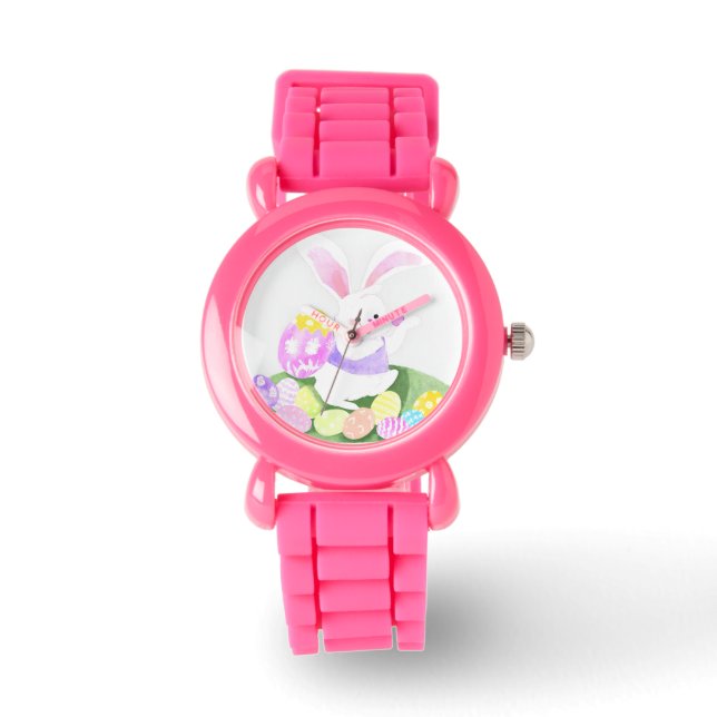 Montre lapin avec oeufs de pâques (Recto)