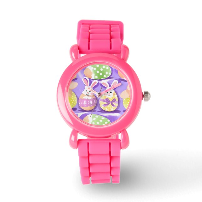 Montre lapin avec oeufs de pâques (Recto)