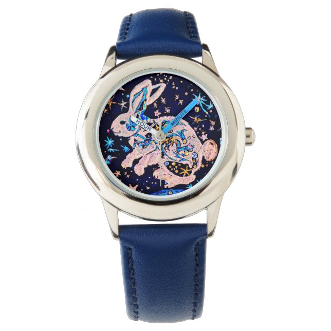 Montre Lapin dans le ciel avec étoiles (devant)