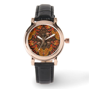 Montre Lapin d'automne sur brun