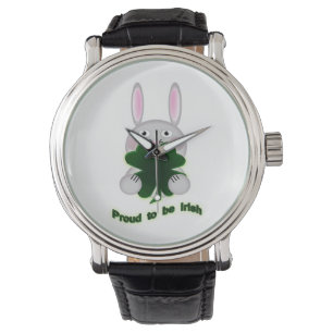 Montre Lapin de la Saint-Patrick Fier d'être Irlandais Tr