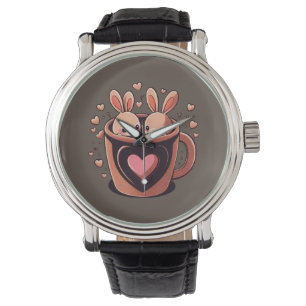 Montre Lapin de la Saint Valentin, mignonette lapin de la