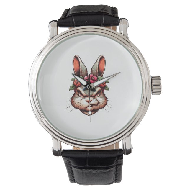 Montre Lapin Pâques, Lapin En Colère, Lapin Amusant, Ani  (devant)