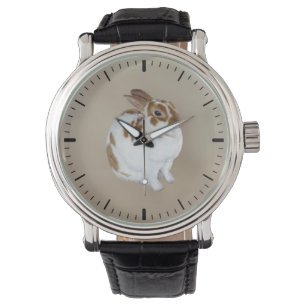 Montre Lapin Rex Brown et blanc