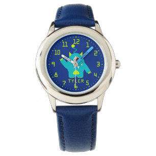 Montre L'aqua bleu étranger d'enfants d'amusement