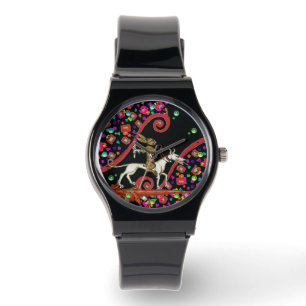 Montre LARGE BESTIAIRE MÉDIÉVAL Lapin chevauchant un chie