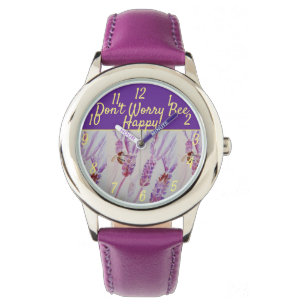 Montre L'art floral violet de lavande ne vous inquiétez 