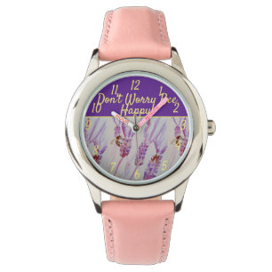 Montre L'art floral violet de lavande ne vous inquiétez p