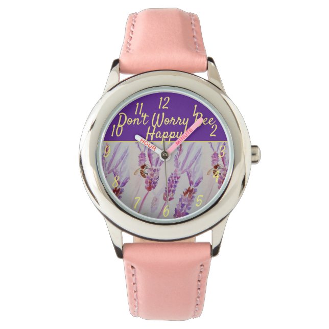 Montre L'art floral violet de lavande ne vous inquiétez p (devant)