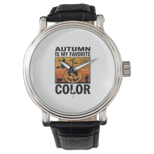 Montre L'automne est ma couleur préférée Halloween Citrou