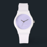 Montre Lavande Purple Script Moderne Fille Monogramme Nom<br><div class="desc">Lavande Purple et Blanc Simple Script Monogramme Nom Montre. Cela fait le cadeau parfait de remise de diplômes,  anniversaire,  mariage,  douche nuptiale,  anniversaire,  baby shower ou bachelorette pour quelqu'un qui aime le luxe glam et les styles chic.</div>