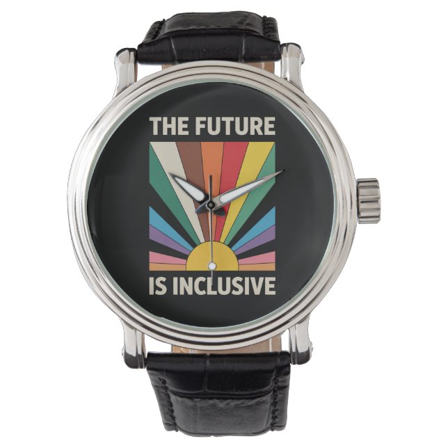 Montre L'Avenir Est Inclusif LGBTQ Pride Ally Rainbow (devant)