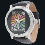 Montre L'avenir est inclusif Rainbow Pride droits trans<br><div class="desc">L'avenir est inclusif Rainbow Pride Trans Rights LGBTQ Don Progress Pride Gay pride de justice sociale</div>