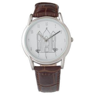 Montre LDS Salt Lake City Temple simple moderne mormon Wa