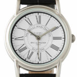 Montre Le baptême à l'église Regarder personnalisé<br><div class="desc">Une montre pour commémorer le baptême de quelqu'un dans une église. Personnalisez pour inclure le nom,  le baptême,  l'église et la date. Méménite unique d'une occasion religieuse spéciale.</div>