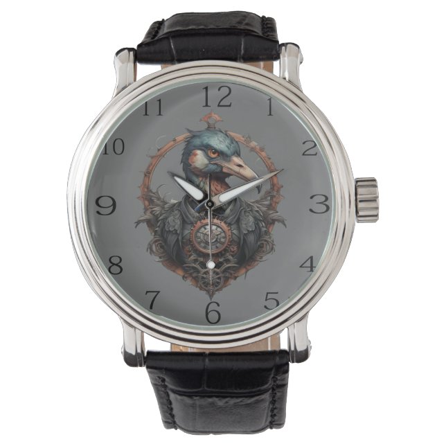 Montre "Le bec de fer : un ibis à vapeur" (devant)