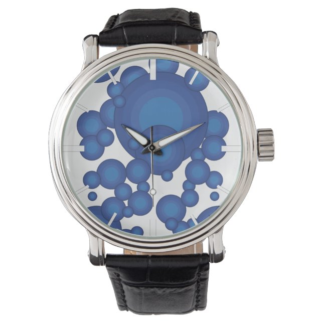 Montre Le cercle de style des années Blue 70 (devant)
