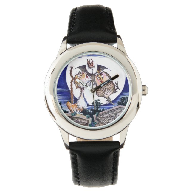 Montre Le chat la chauve-souris et la hiboux (devant)