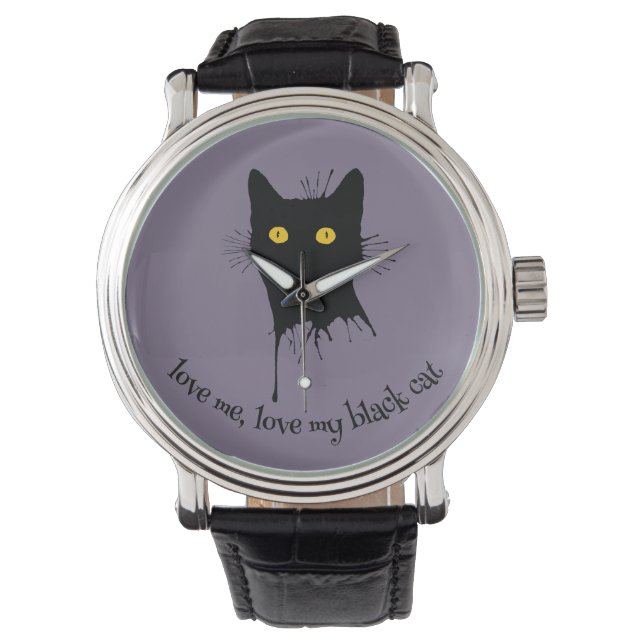 Montre Le Chaton Noir Aimez-Moi Aimer Mon Amoureux des ch (devant)