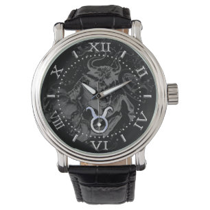 Montre Le chrome aiment le zodiaque de Taureau sur le