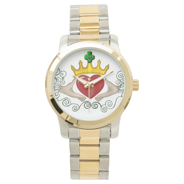 Montre Le Claddagh (couleur complète) (devant)