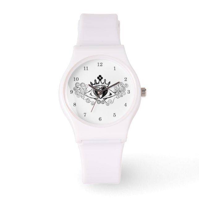 Montre Le Claddagh (noir) (Recto)