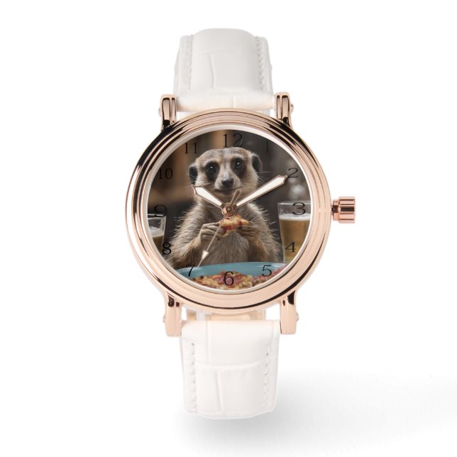 Montre Le Déjeuner De Meerkat Sneaky, (Recto)