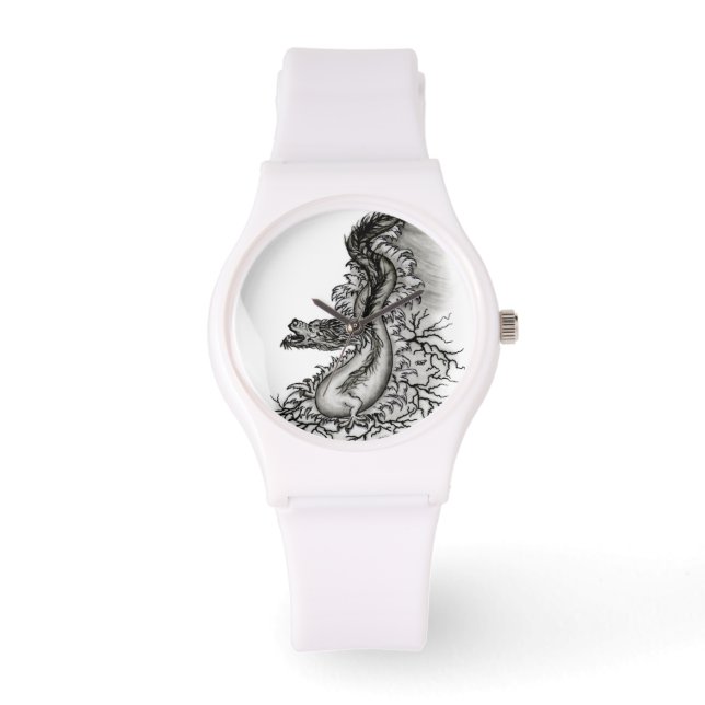 Montre Le dragon chinois à la toiture de tatouage (Recto)
