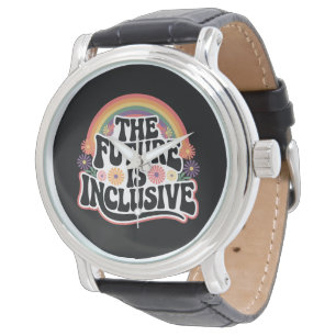 Montre Le Drapeau Arc-en-ciel LGBTQ Inclusif du Futur Gay