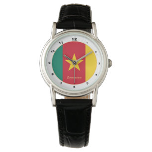Montre Le drapeau du Cameroun et la mode/design à la mod