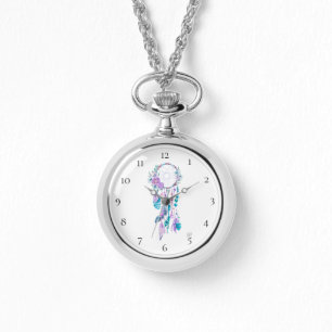Montre Le *~* Dreamcatcher Boho fleurit la plume tribale