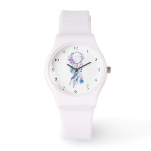 Montre Le *~* Dreamcatcher tribal Boho fleurit la plume