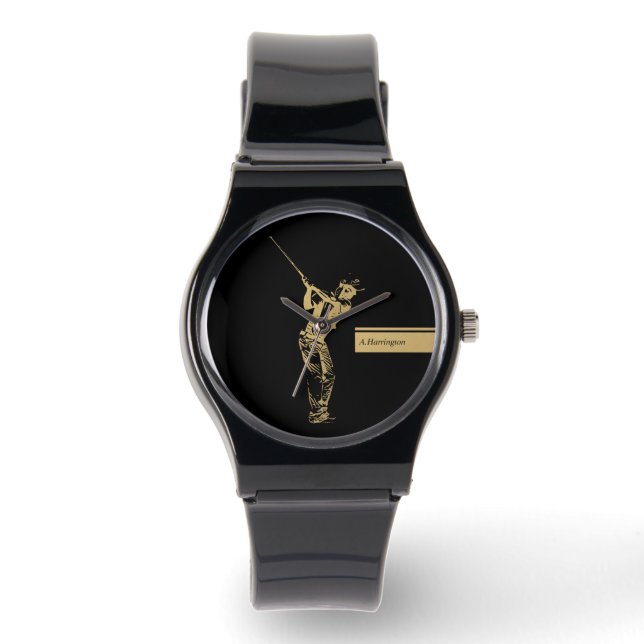 Montre Le golfeur doré  (Recto)