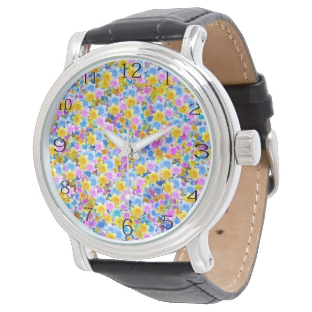Montre Le Jardin Peint : Daffodiles multicolores (Incliné)